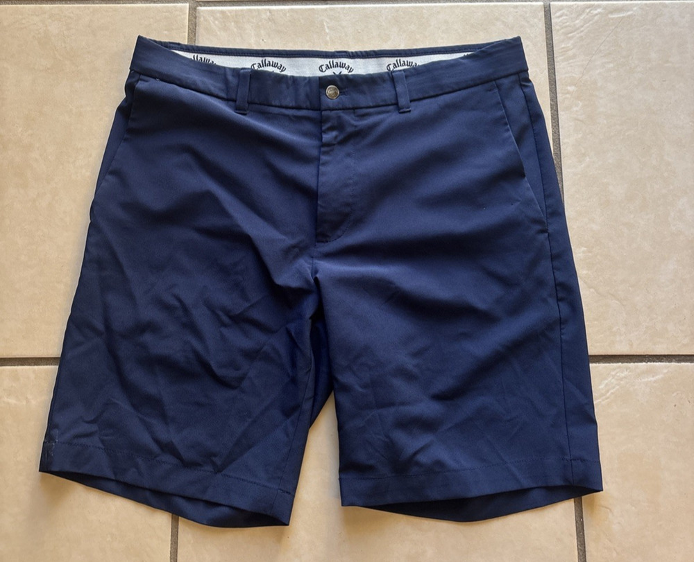 Callaway Men’s Shorts 30 Deep Navy HTR Lightweight Opti-Dri